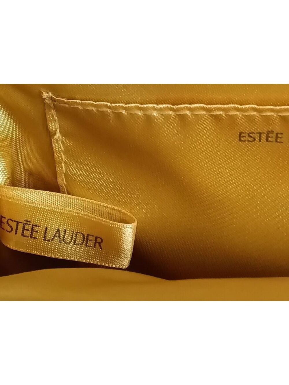 Estee Lauder Gold Black Brocade Evening Clutch Small Gold Metallic Bar Frame - Picture 11 of 14